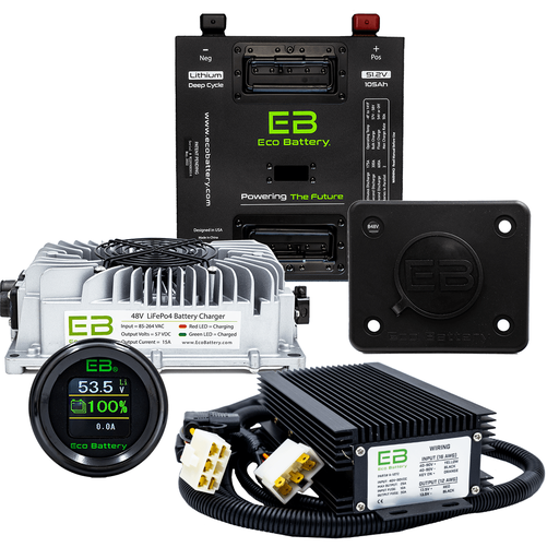 EZGO Freedom RXV Plastic 51V 105Ah Bundle "Thru Hole"